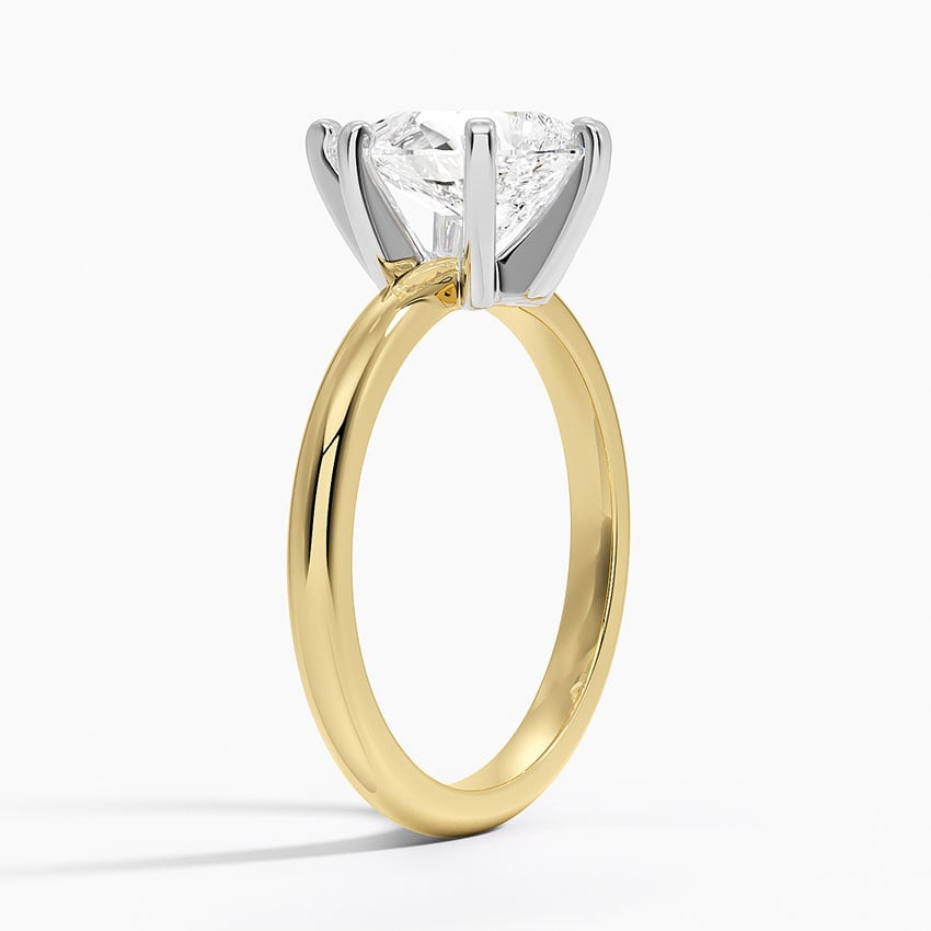 18K Yellow Gold Comfort Fit 2mm Six-Prong Solitaire Ring