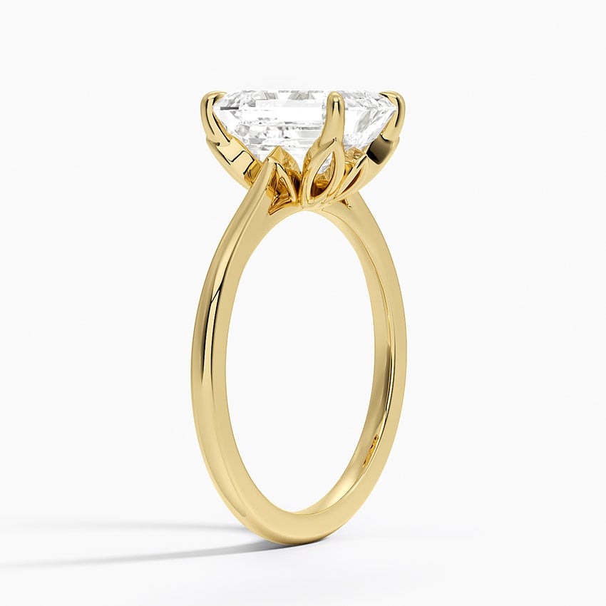 Floral Solitaire Engagement Ring