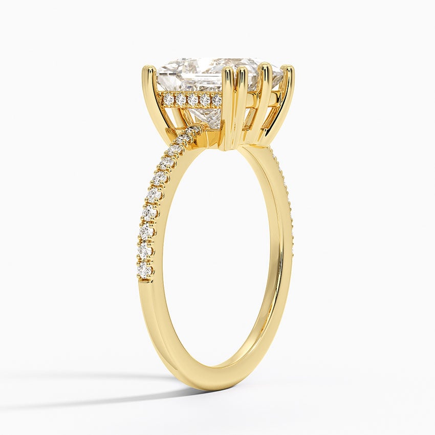 18K Yellow Gold Luxe Kalina Hidden Halo Diamond Ring