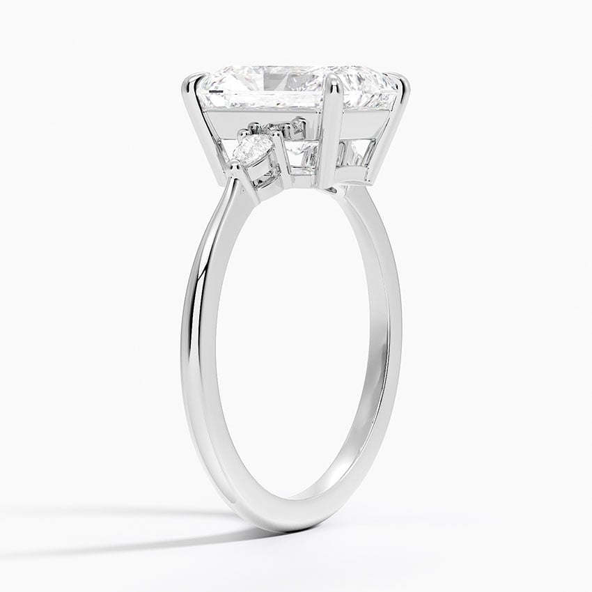 18K White Gold Aria Three Stone Diamond Ring (1/10 ct. tw.)