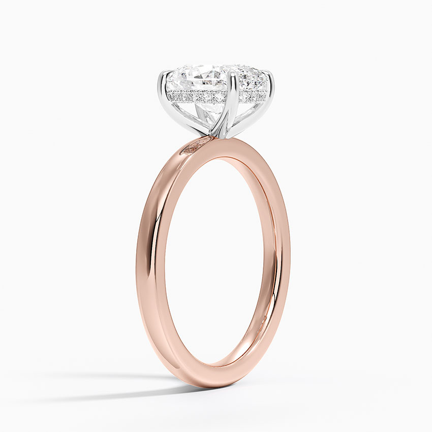 14K Rose Gold Audrey Mixed Metal 2mm Diamond Ring