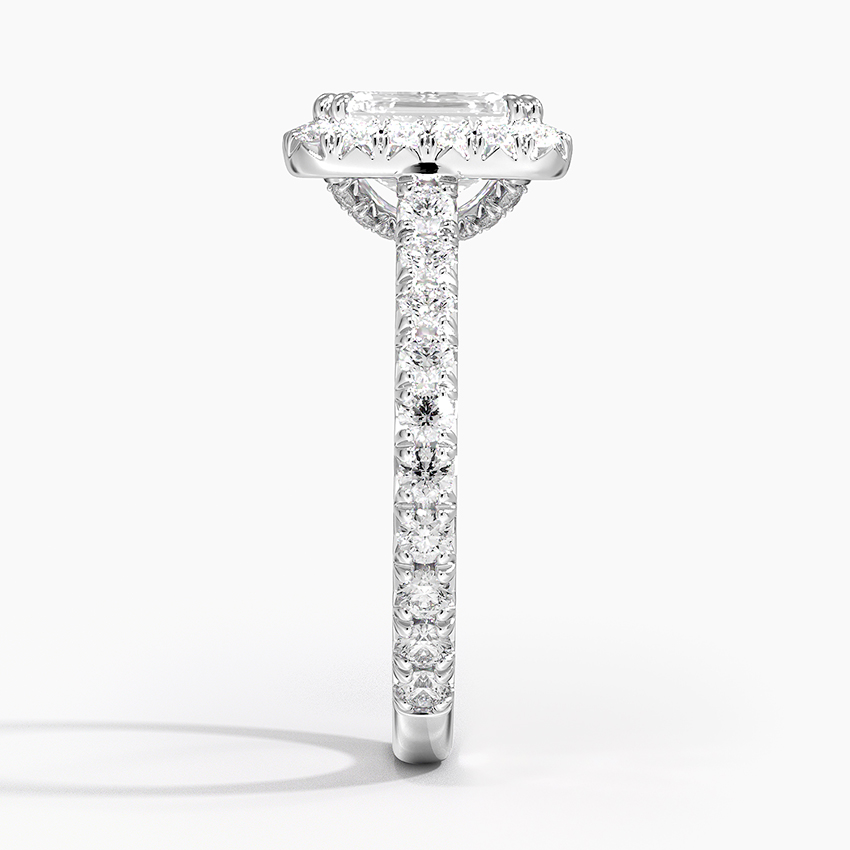 Luxe French Pavé Halo Ring Luxe Sienna Halo Brilliant Earth