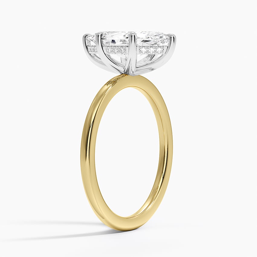 Platinum Adorned Mixed Metal Diamond Ring