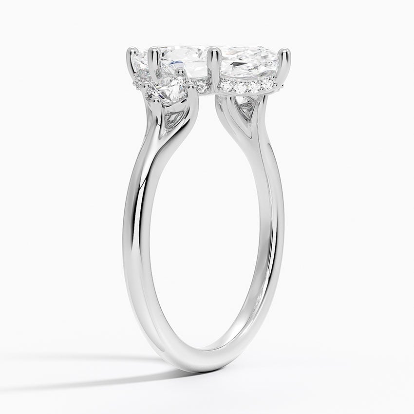 Platinum Luxe Floating Three Stone Diamond Ring (1/3 ct. tw.)
