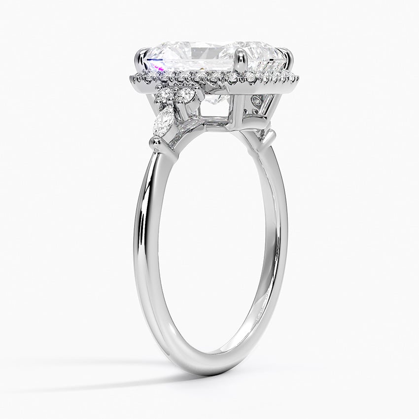 Diamond Halo Accent Engagement Rings
