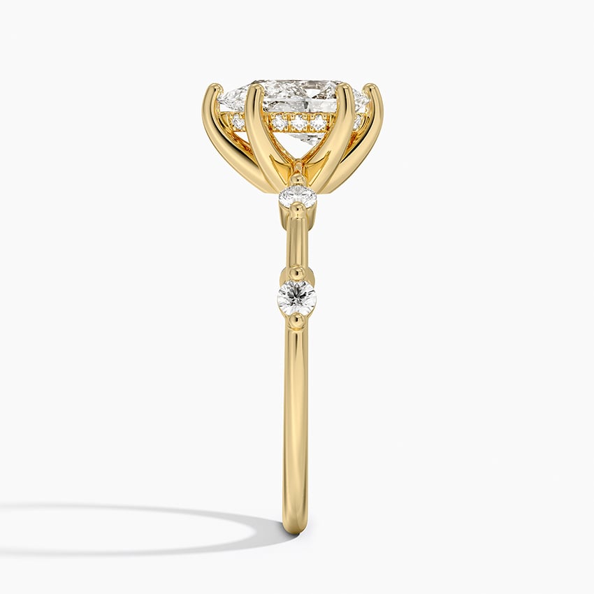 18K Yellow Gold Aimee Hidden Halo Diamond Ring