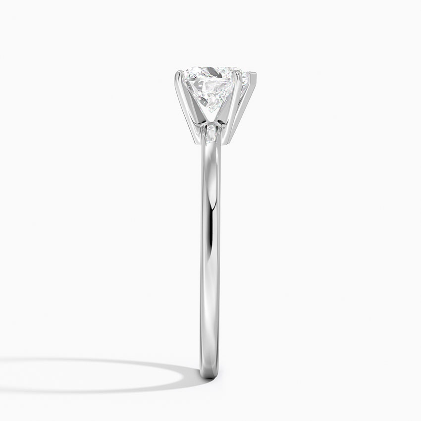18K White Gold 1.5mm Six-Prong Petite Comfort Fit Solitaire Ring