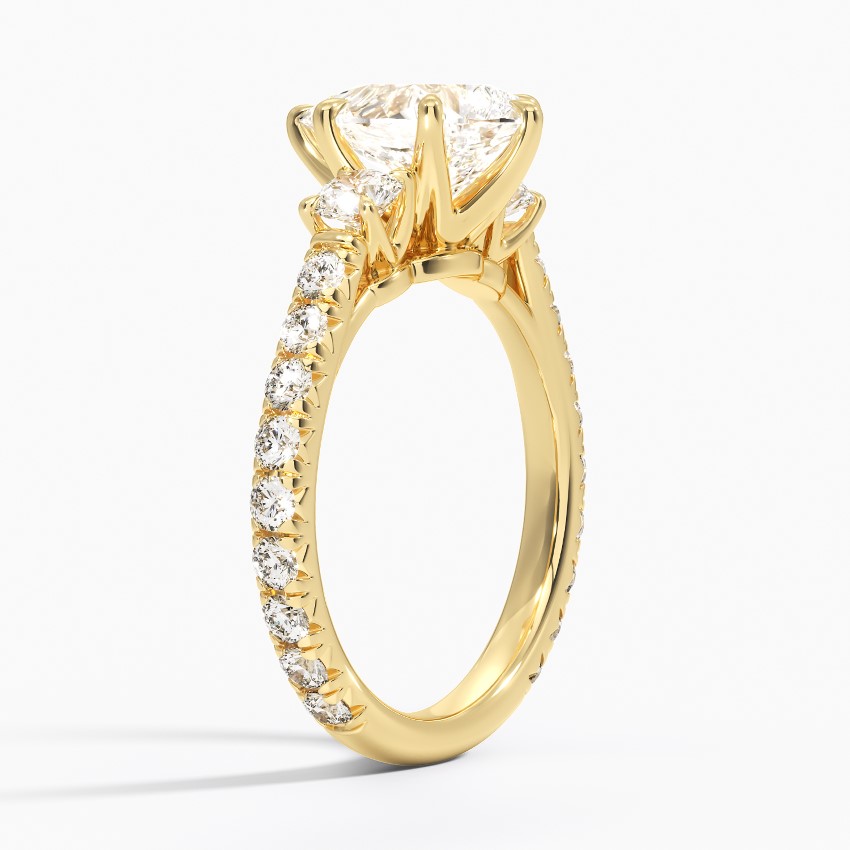 18K Yellow Gold Gramercy Three Stone Diamond Ring (3/4 ct. tw.)