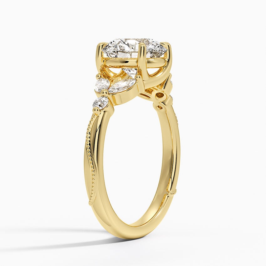 Camellia Bloom Milgrain Diamond Ring (1/3 ct. tw.)
