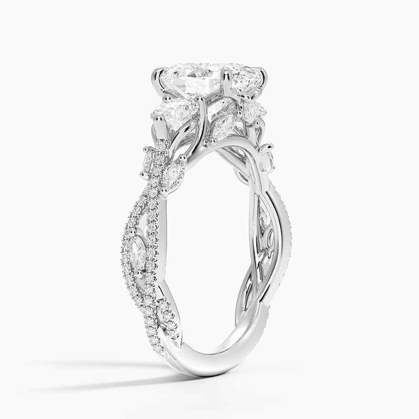 Luxe Secret Garden Three Stone Diamond Ring