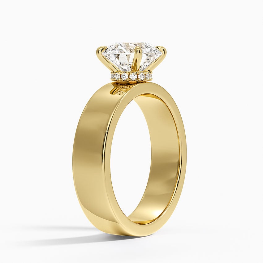 Thick Band Engagement Ring - Alden