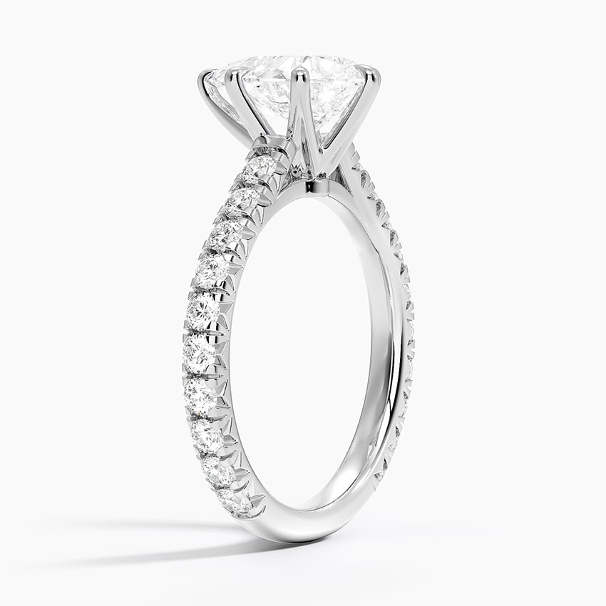 French Pavé Engagement Setting