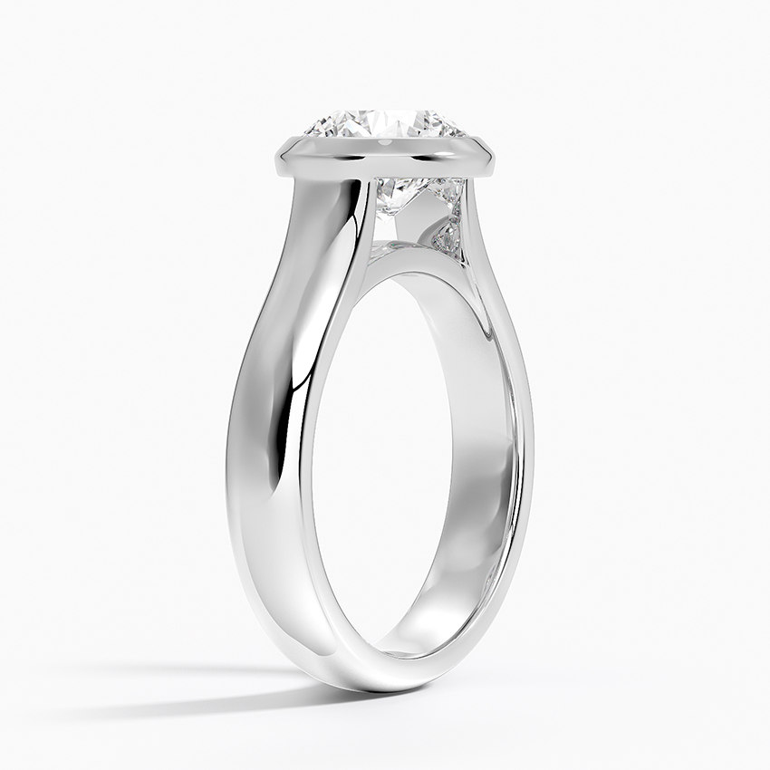 Platinum Luna 4mm Bezel Ring