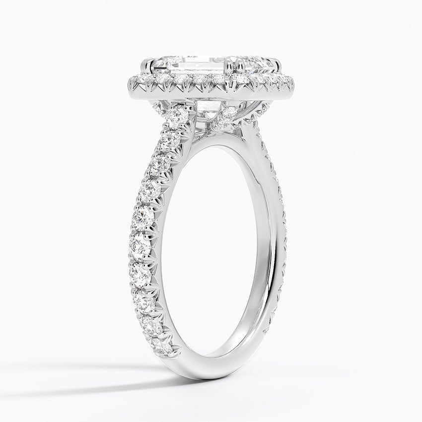 Luxe French Pavé Halo Ring