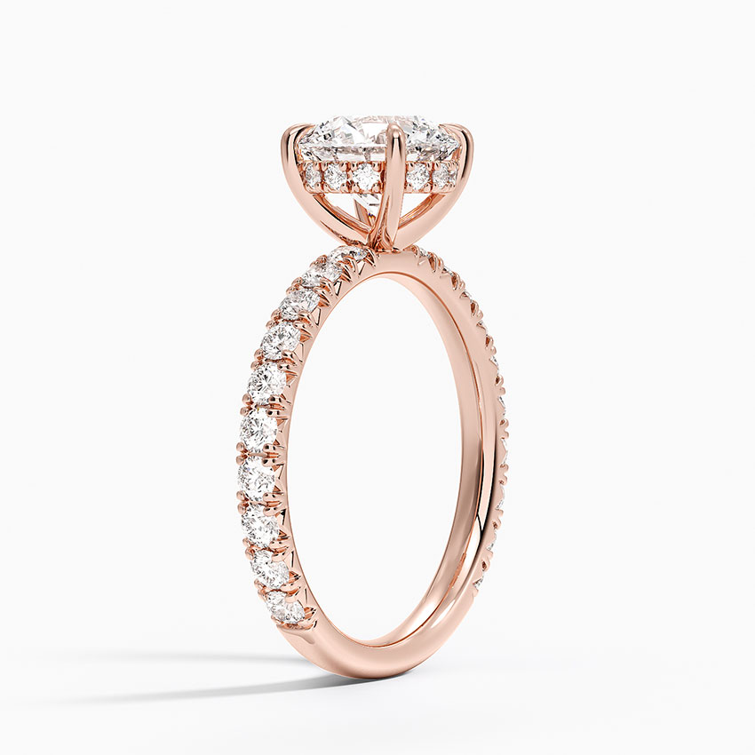 Perfect Fit French Pavé Diamond Ring in 14K Rose Gold