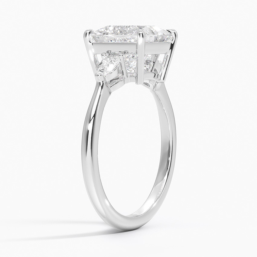 18K White Gold Petite Opera Three Stone Diamond Ring (1/4 ct. tw.)