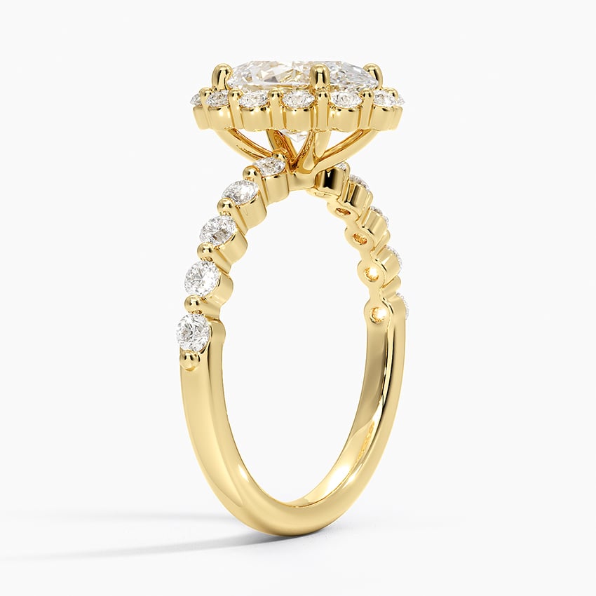 18K Yellow Gold Marseille Halo Diamond Ring (1/2 ct. tw.)