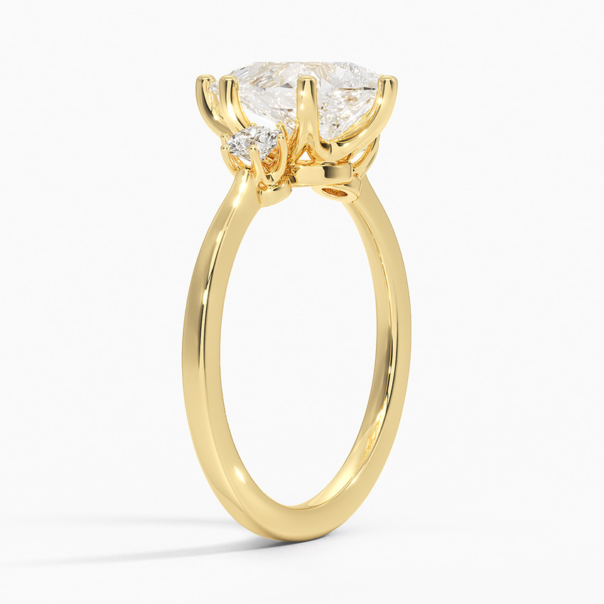 Six Prong Three Stone Diamond Ring