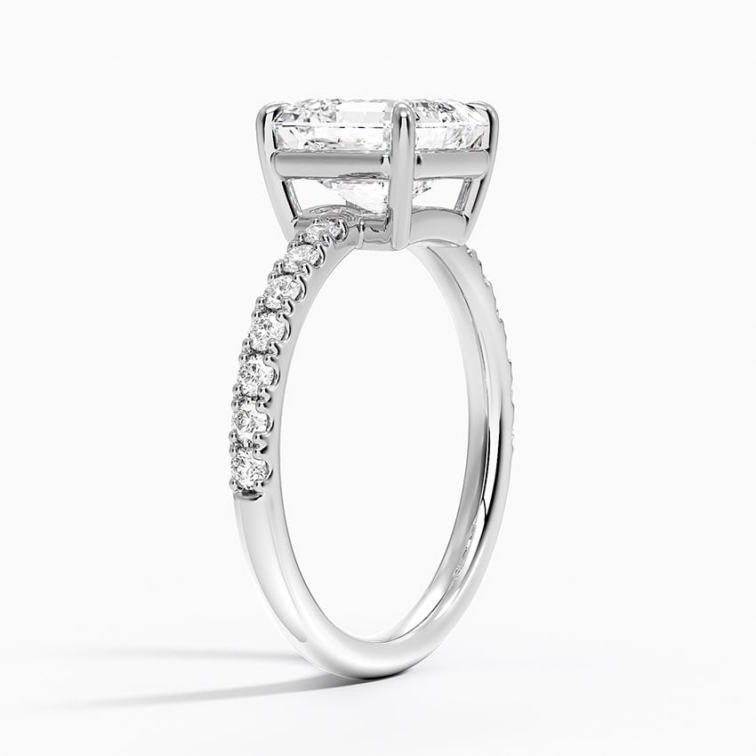 18K White Gold Dara Low-Profile Diamond Ring