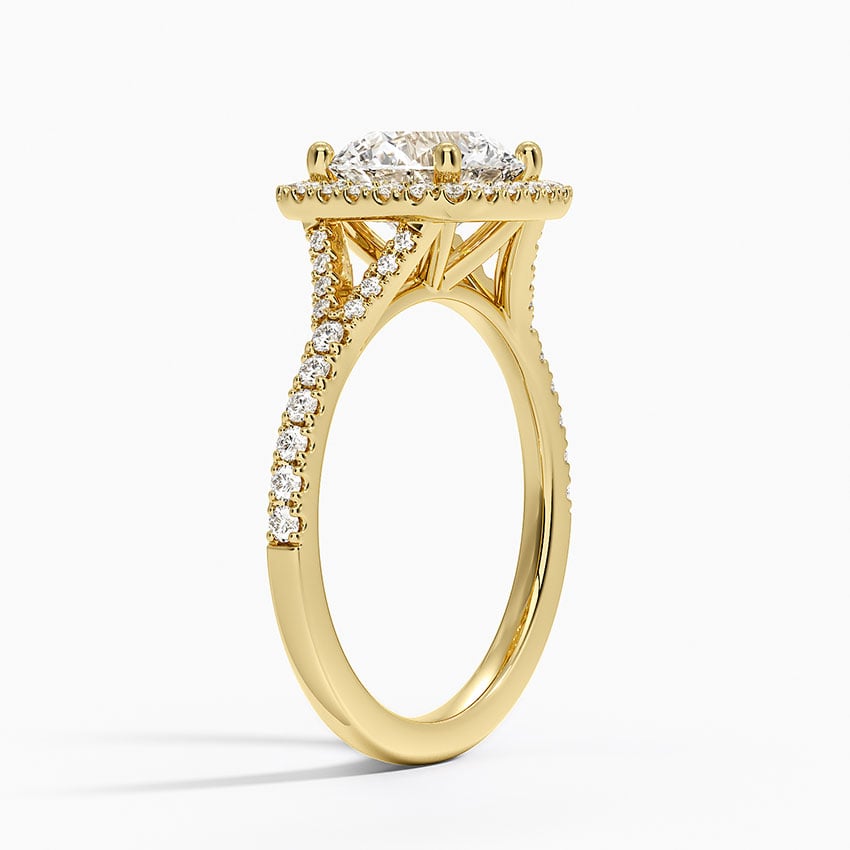 18K Yellow Gold Joy Half Coverage Diamond Ring