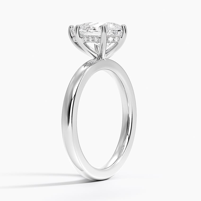 18K White Gold Sydney Perfect Fit Hidden Halo 2mm Diamond Ring
