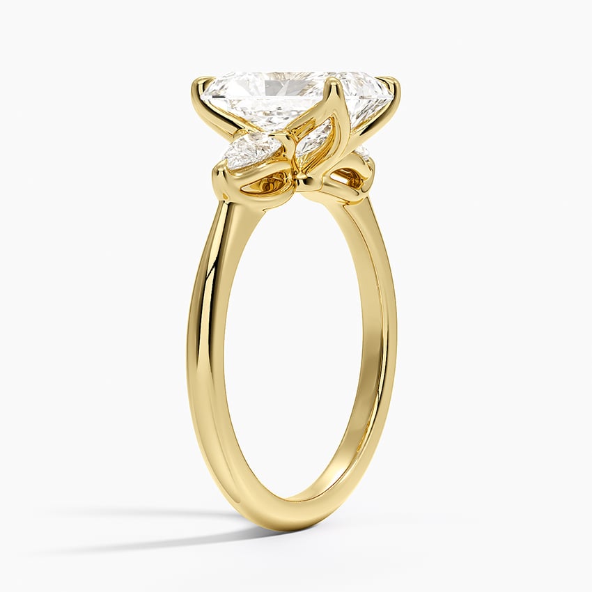 Fleur Three Stone Diamond Ring
