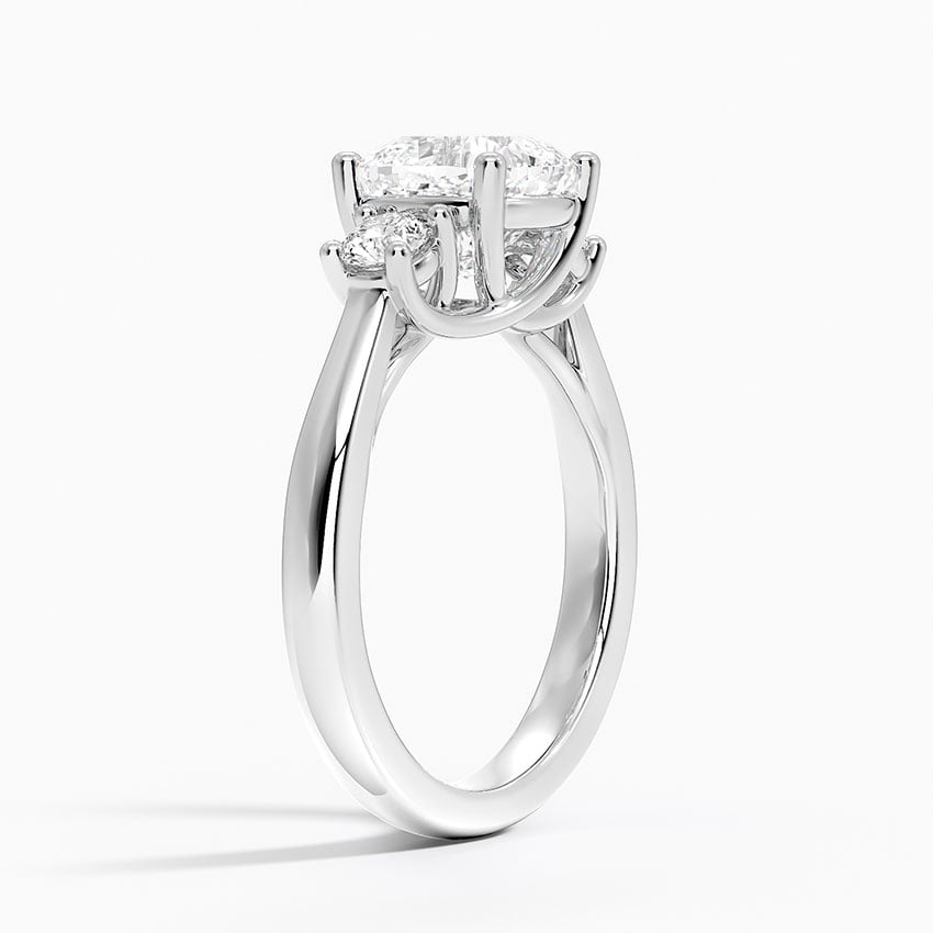 Three Stone Trellis Engagement Ring Setting