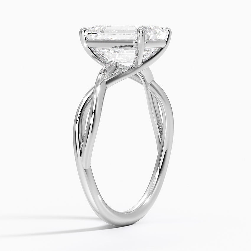 Platinum Alya Twist Solitaire Ring