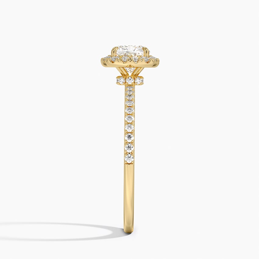 18K Yellow Gold Waverly Hidden Halo Diamond Ring