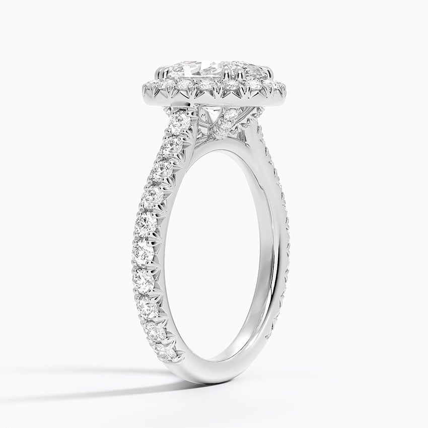 Luxe French Pavé Halo Ring