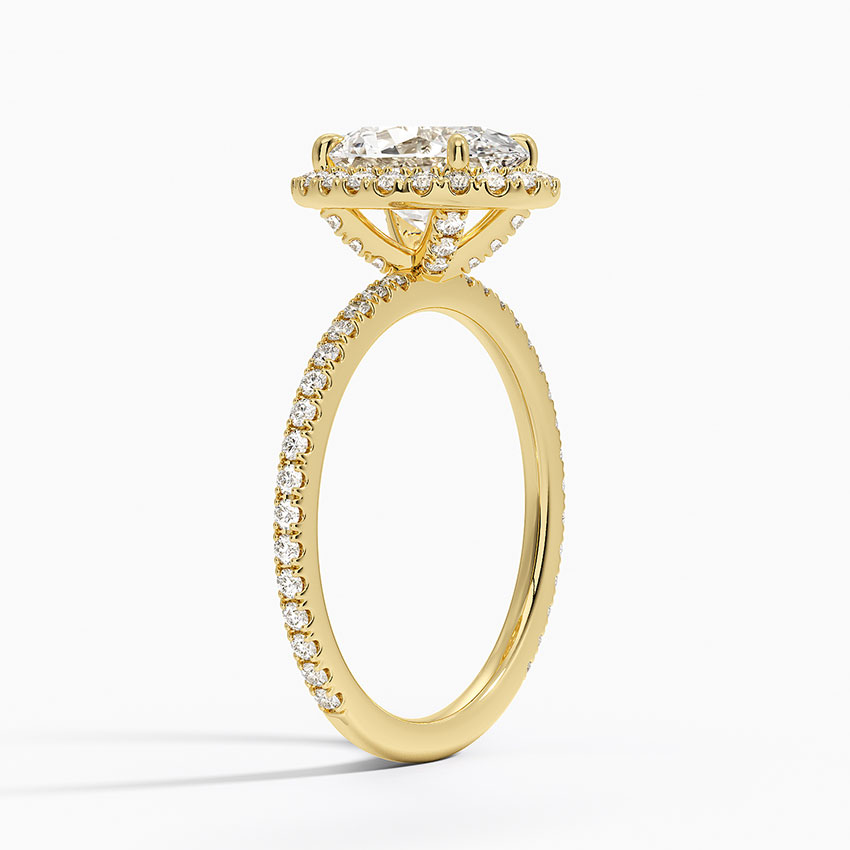 18K Yellow Gold Waverly Halo Diamond Ring (1/2 ct. tw.)