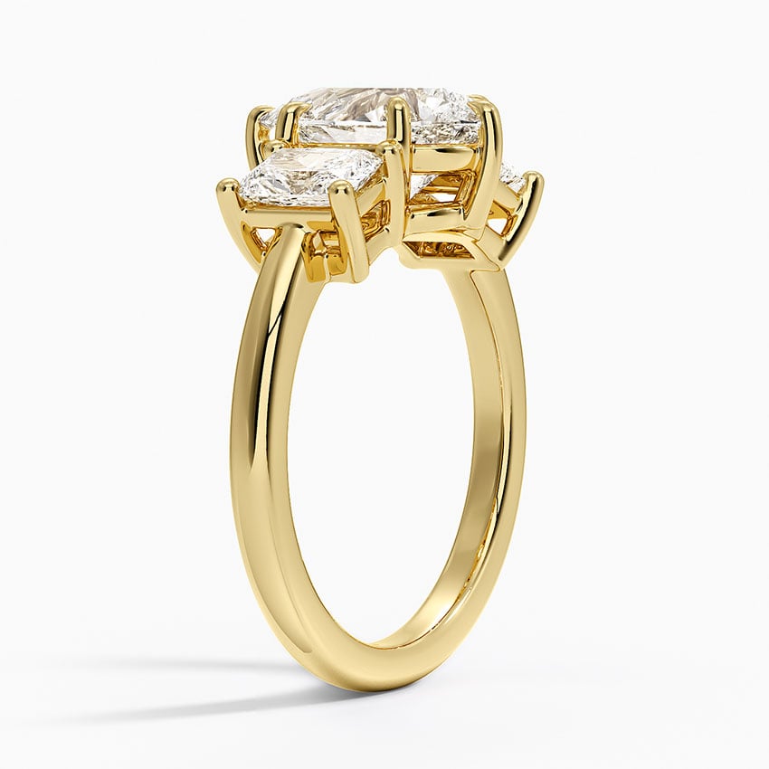 Luxe Helena Radiant-Cut Three Stone Diamond Ring