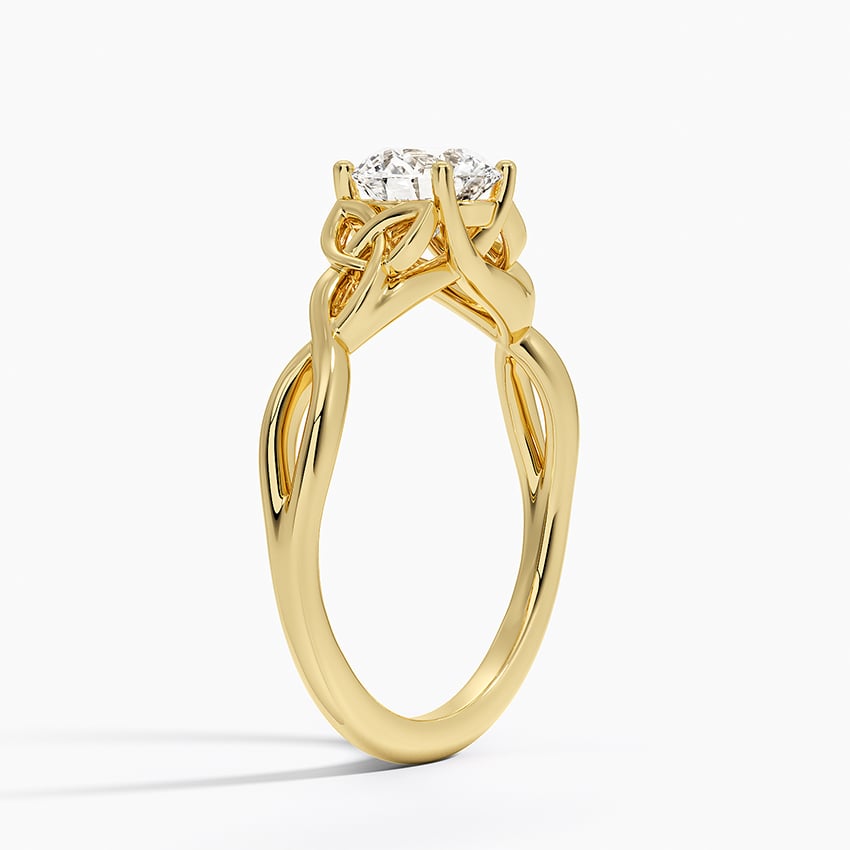 18KY Sapphire Celtic Love Knot Ring, large top view
