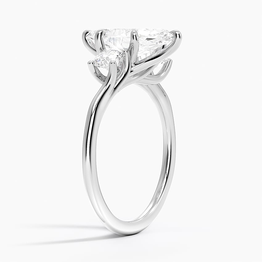 Platinum Luxe Delilah Three Stone Diamond Ring