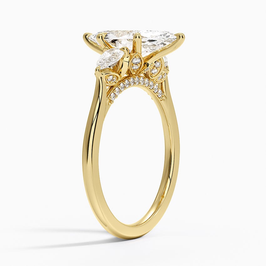 Petal Pear Three Stone Diamond Ring (1/2 ct. tw.)
