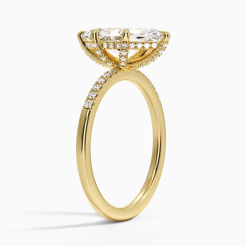 18K Yellow Gold Viviana One-Quarter Coverage Diamond Ring