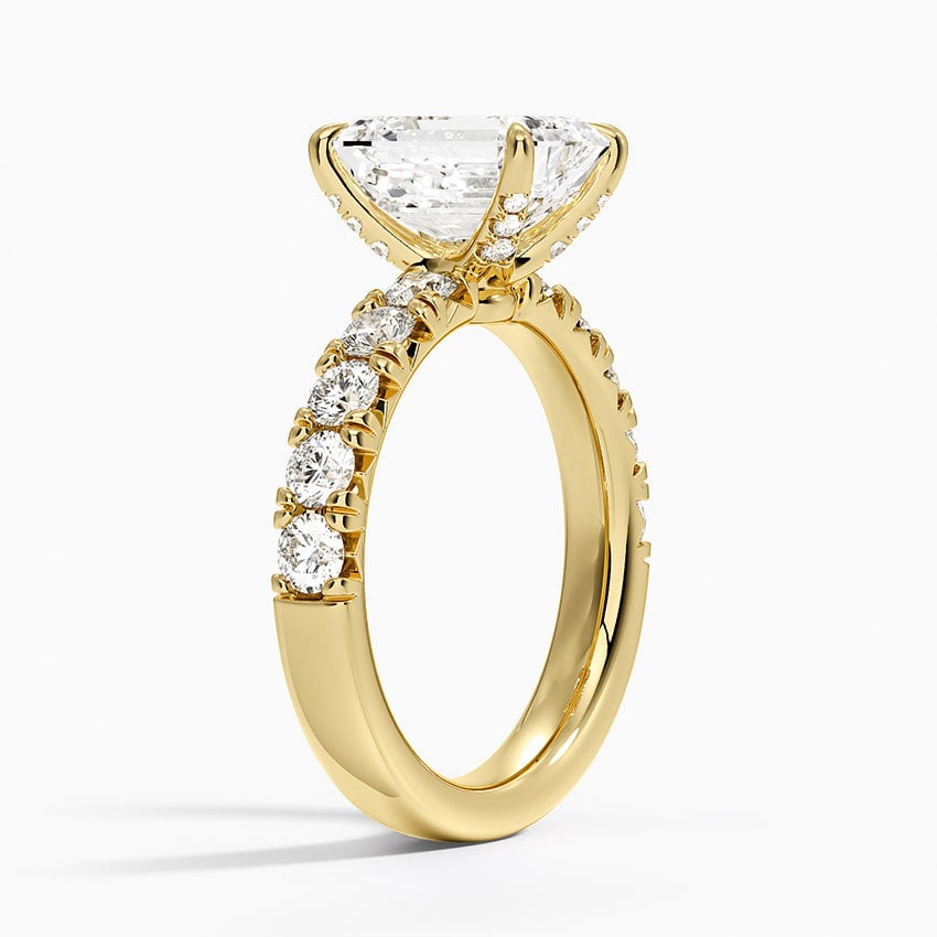 18K Yellow Gold Ellora Half Coverage Diamond Ring