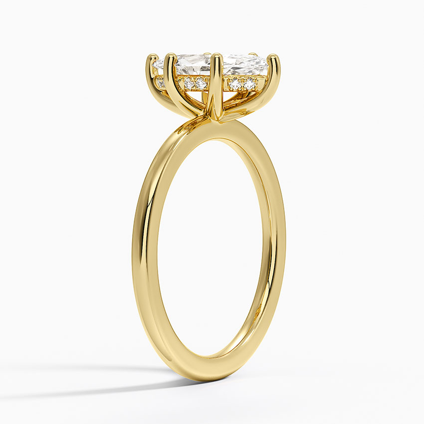 18K Yellow Gold Sydney Flush Fit Six-Prong Diamond Ring