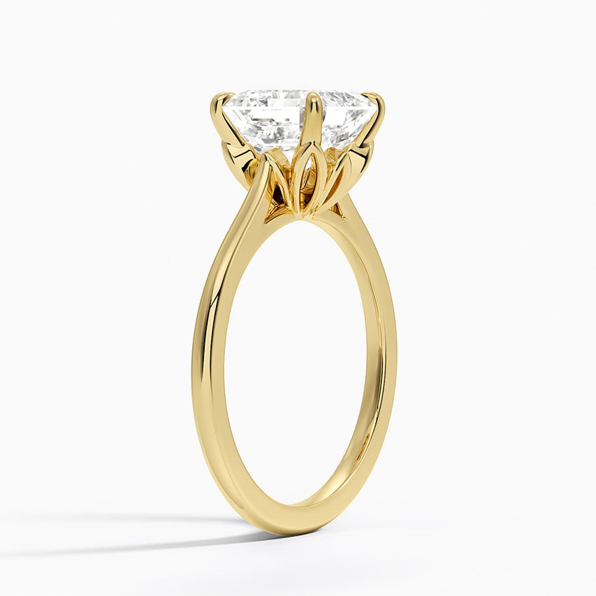 Floral Solitaire Engagement Ring