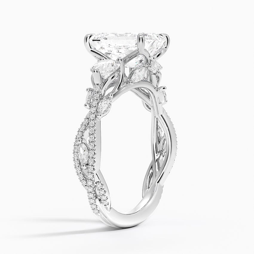 Luxe Secret Garden Three Stone Diamond Ring