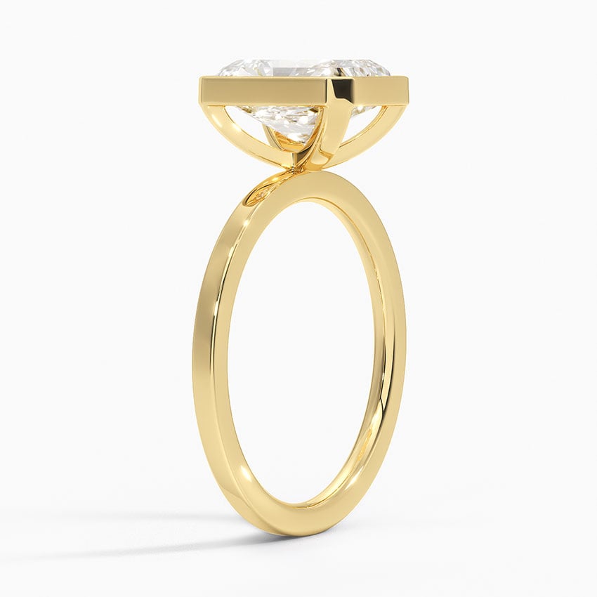 Raised Flush Set Bezel Ring