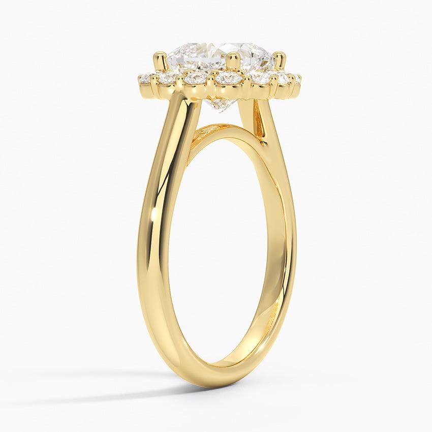 Lotus Flower Engagement Ring