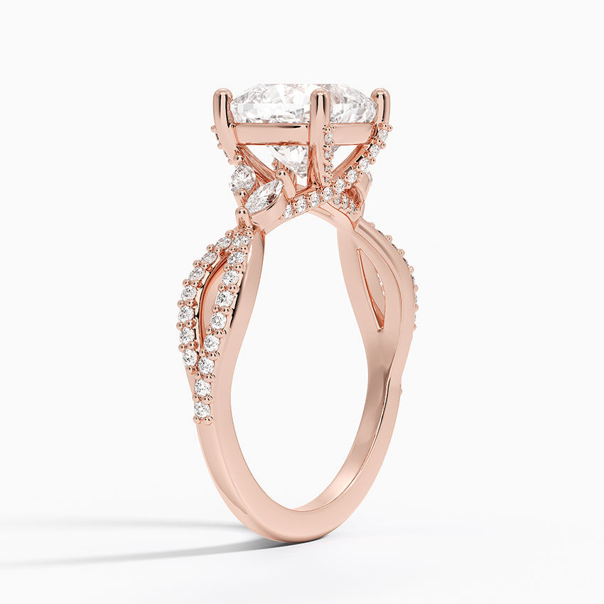 14K Rose Gold Adorned Luxe Willow Diamond Ring (1/3 ct. tw.)