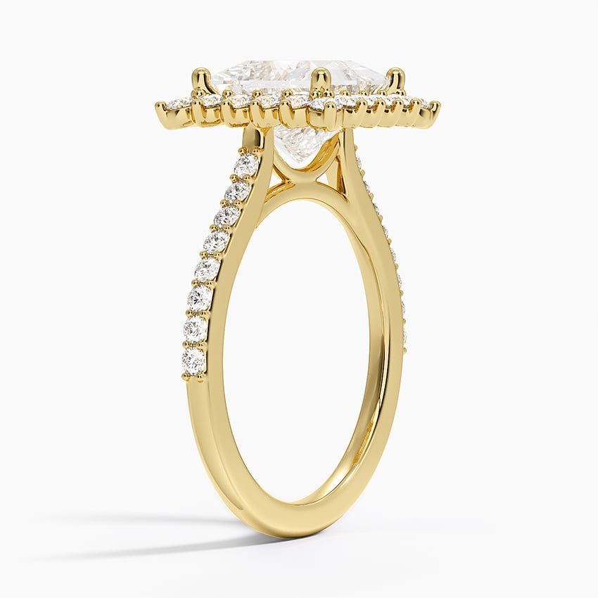 Luxe Sunburst Halo Diamond Ring - Brilliant Earth