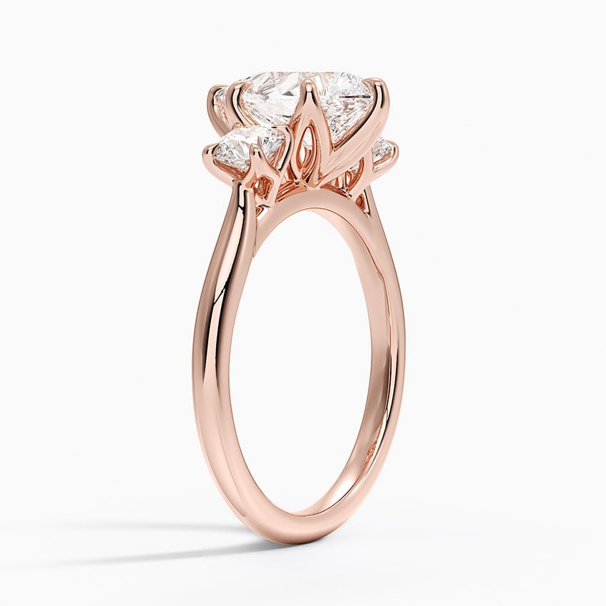 14K Rose Gold Elodie Perfect Fit Three Stone Diamond Ring (1/2 ct. tw.)