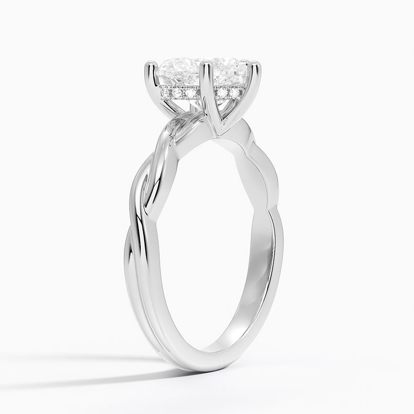 Twisted Vine Hidden Halo Diamond Ring