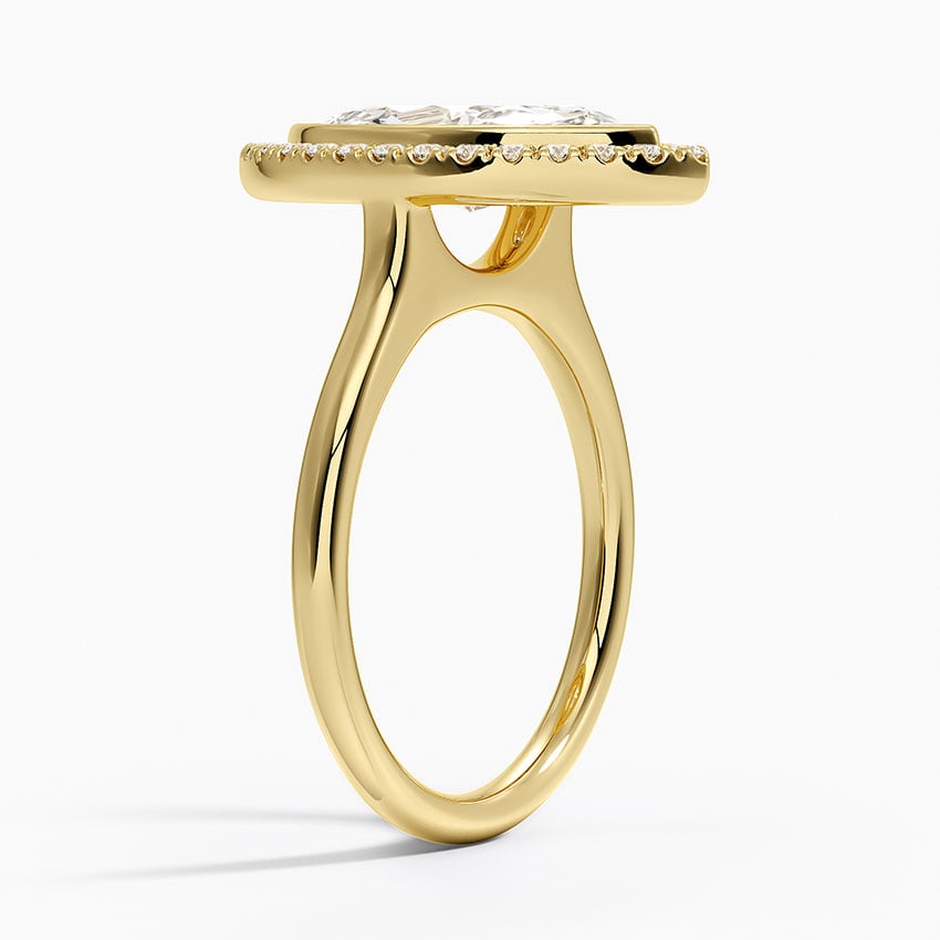 Bezel Halo Diamond Ring