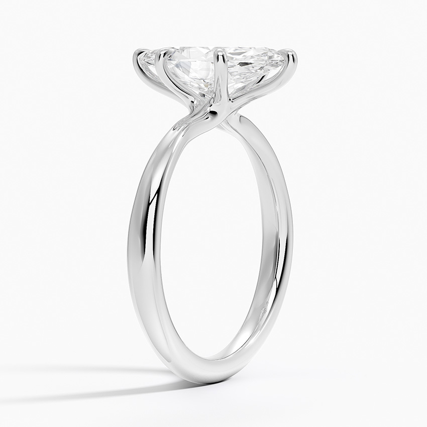 18K White Gold Freesia 2.7mm Solitaire Ring