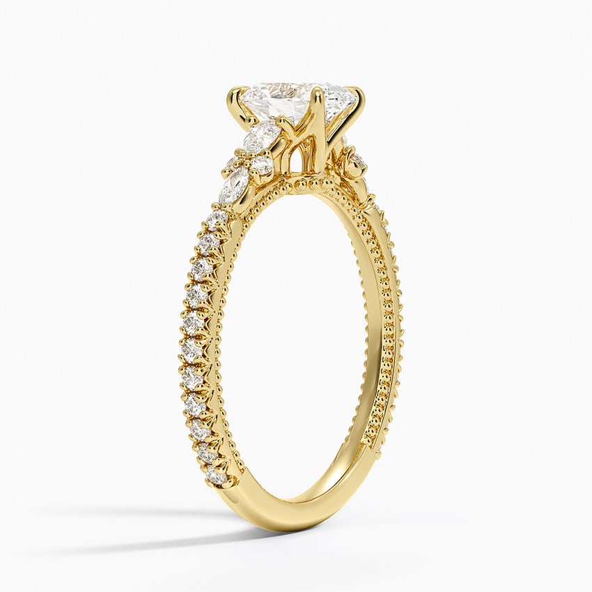 18KY Sapphire Primrose Diamond Ring, large top view