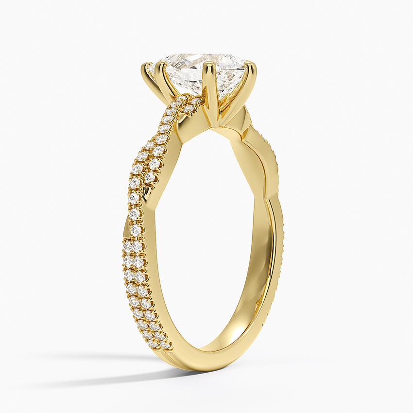 18K Yellow Gold Petite Luxe Twisted Vine Diamond Ring (1/4 ct. tw.)